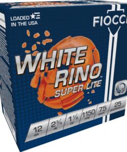 Fiocchi White Rino Super Lite Shotshells 12 ga 2-3/4" 1-1/8oz 1150 fps #7.5 25/ct