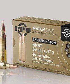 PPU MATCH RIFLE AMO 223 REM 69GR HPBT 20RD (10 BOX CASE)