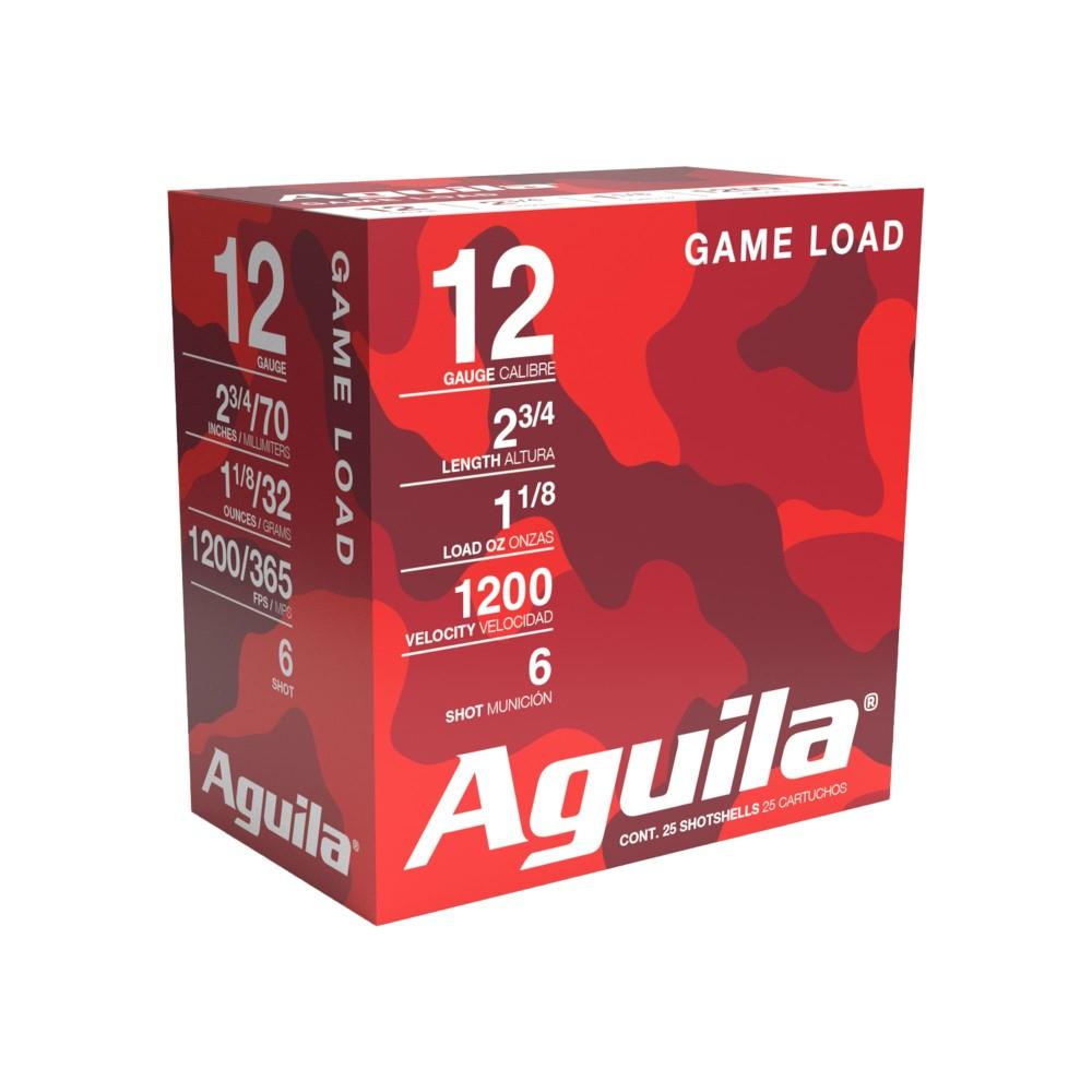 Aguila Field Shotshells 12 ga 2-3/4" 1-1/8oz 1200 fps #6 25/ct
