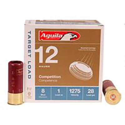 AGUILA TARGET LOAD SHOTSHELL AMO 12GA #8  2-3/4" 1 OZ 25RD 1275FPS (10 BOXES PER CASE)