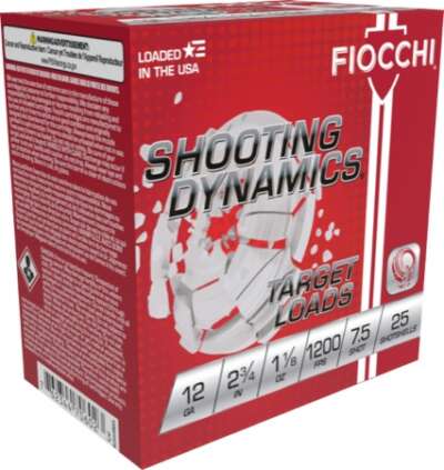 FIOCCHI SHOOTING DYNAMICS AMO 12GA 2.75 IN 1 1/8 OZ #7.5 1200FPS 25-RD (10 BOXES PER CASE)
