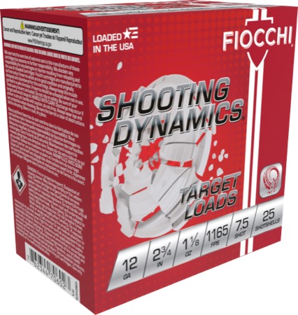 FIOCCHI SHOOTING DYNAMICS AMO 12GA 2.75 IN 1 1/8 OZ #7.5 1165FPS 25-RD (10 BOXES PER CASE)