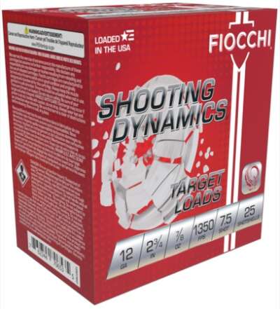 FIOCCHI SHOOTING DYNAMICS AMO 12GA 275 IN 7/8 OZ #7.5 1350FPS 25-RD (10 BOXES PER CASE)