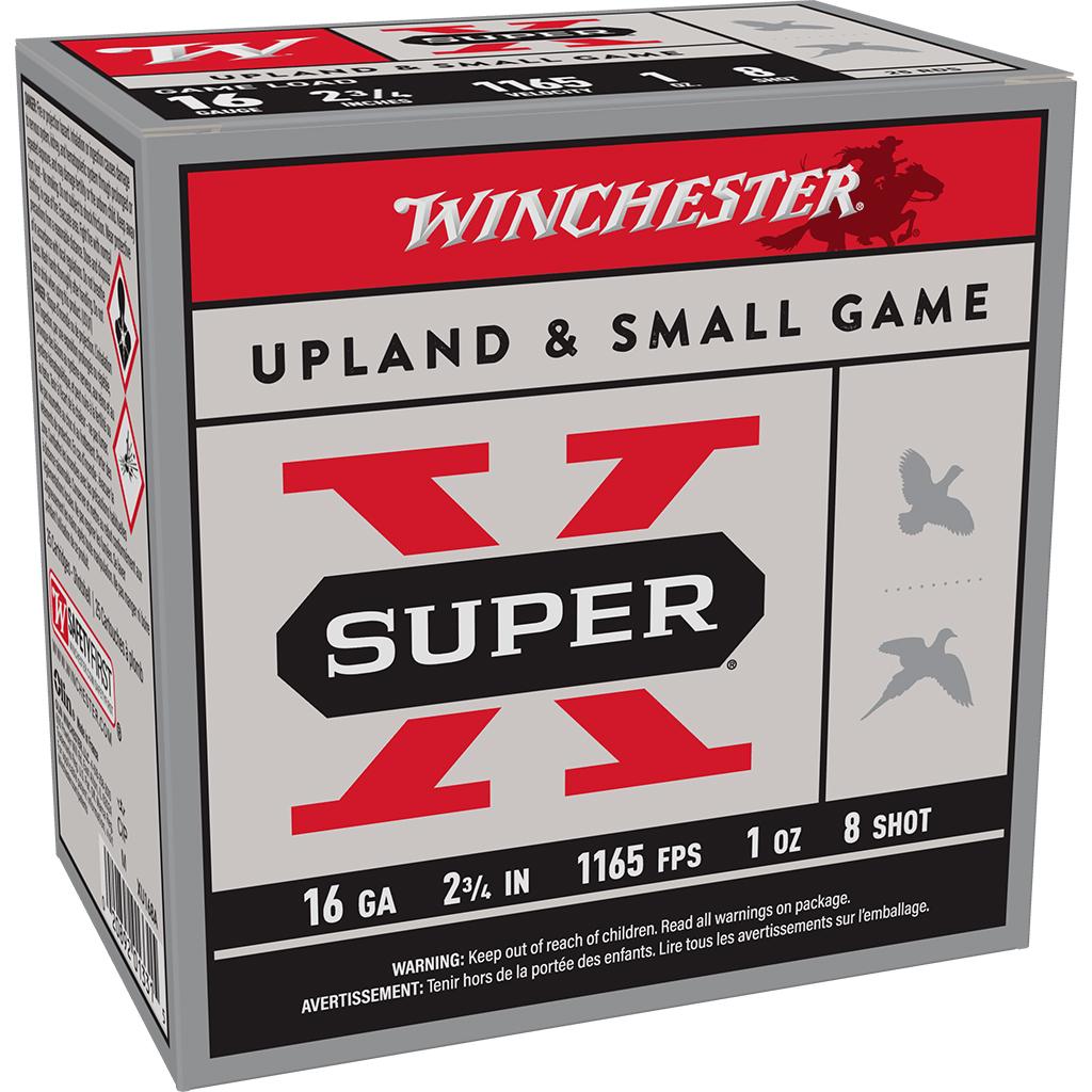 Winchester Super-X Game Shotshells 16 ga 2-3/4" 1 oz 1165 fps #8 25/ct 1 Winchester Super-X Game Shotshells 16 ga 2-3/4" 1 oz 1165 fps #8 25/ct
