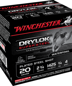 Winchester Super-X Drylok Super Steel Shotshells 20 ga 2-3/4" 3/4 oz 1425 fps #4 25/ct