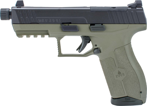 IWI MASADA 9MM 4.6" THREADED - BBL 3-DOT ORP 2-10RD MAG ODGRN
