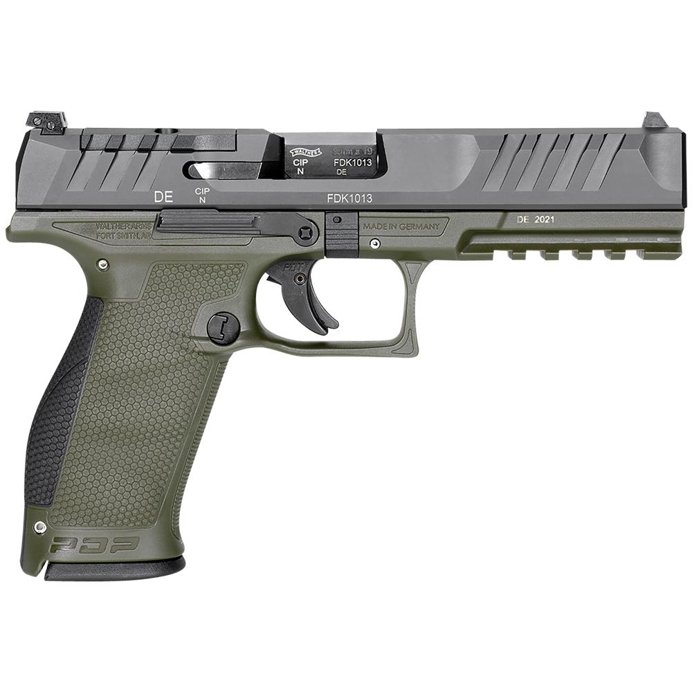 Walther PDP Full Size Handgun 9mm 18/rd 4.5" Barrel Two-Tone Green Optic Ready