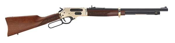 HENRY BRASS SIDE GATE LEVER ACTION SHOTGUN SGL 410GA 19.8 IN BBL 2.5IN BLUE/WALNUT 5RD NO CT 1 HENRY BRASS SIDE GATE LEVER ACTION SHOTGUN SGL 410GA 19.8 IN BBL 2.5IN BLUE/WALNUT 5RD NO CT