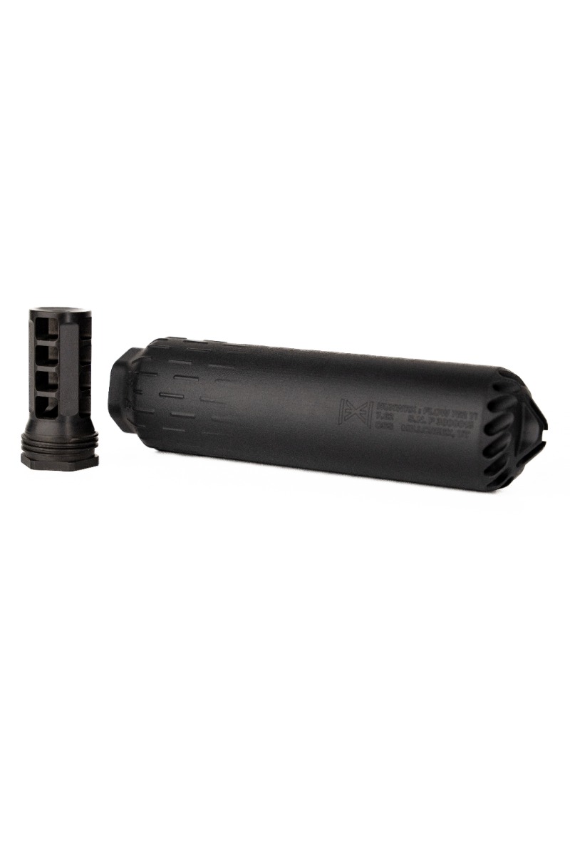 Huxwrx FLOW 762 Ti + Muzzle Break - Black 1 Huxwrx FLOW 762 Ti + Muzzle Break - Black