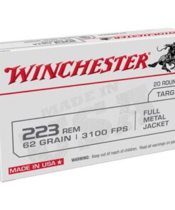 Winchester USA LC Rifle Ammunition .223 Rem 62 gr. FMJ 3100 fps 20/ct