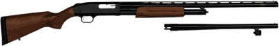 MOSSBERG 500 COMBO 12GA 3" - 28"VR/18.5"CYL BLUED/WOOD