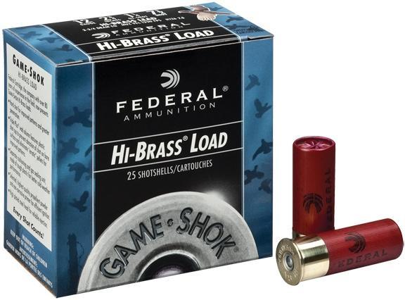 Federal Game-Shok Upland Game - Hi Brass Load - 12ga 2-3/4" 1-1/4oz. #4-Shot 25/Box