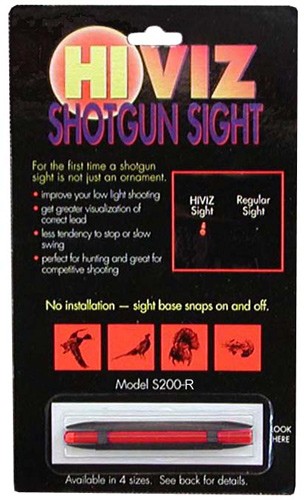 HIVIZ SHOTGUN FRONT SIGHT - MAGNETIC RIB .171-.265" RED 2 HIVIZ SHOTGUN FRONT SIGHT - MAGNETIC RIB .171-.265" RED - Image 2