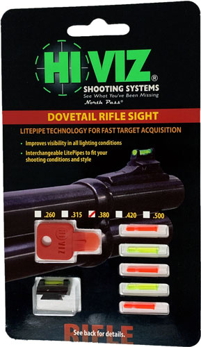 HIVIZ RIFLE FRONT SIGHT FOR - 3/8" DOVETAIL .380" 2 HIVIZ RIFLE FRONT SIGHT FOR - 3/8" DOVETAIL .380" - Image 2