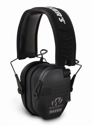 Walker's Game Razor Slim Shooter Folding Ear Muffs-Black