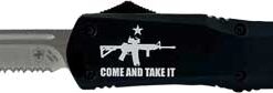 TEMPLAR KNIFE LARGE OTF COME - AND TAKE IT AR 3.5" SILVER BLD