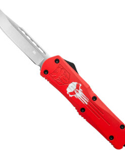 COBRATEC LARGE FS3 OTF RED - PUNISHER 3.5" D2 STEEL DRP PNT