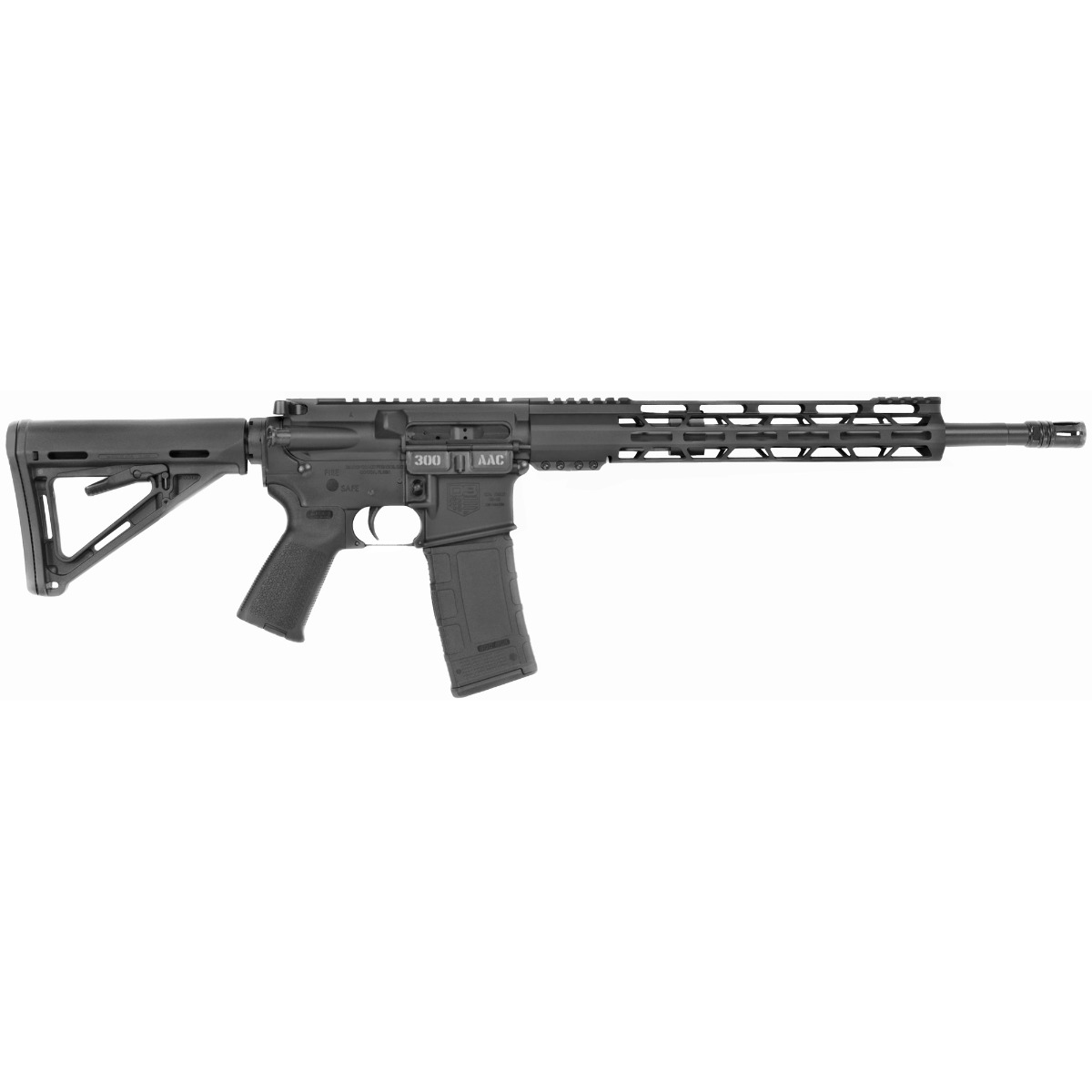 Diamondback DB15 AR Rifle - Black | 300 BLK | 16" Barrel | 12" M-LOK Rail | A2 Grip | A2 Flash Hider - Diamondback Firearms