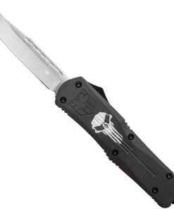 COBRATEC LARGE FS3 OTF BLACK - PUNISHER 3.5" D2 STEEL DRP PNT