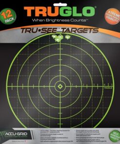 TRUGLO TRU-SEE REACTIVE TARGET - 100 YARD 12"X12" 12-PACK