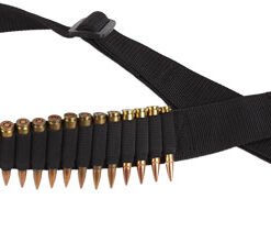BULLDOG RIFLE AMMO BELT HOLDS - 24 CARTRIDGES ADJUSTABLE BLK