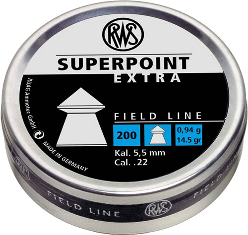 RWS PELLETS 22 SUPERPOINT - EXTRA 14.5 GRAINS 200-PACK