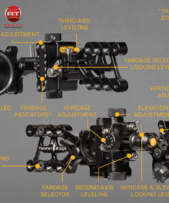 TROPHY RIDGE BOW SIGHT REACT - ALPHA 1-PIN .019 RH BLACK