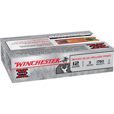 SUPER-X 12 GAUGE 3'' 1 OZ RIFLED SLUG HOLLOW POINT 5/BOX