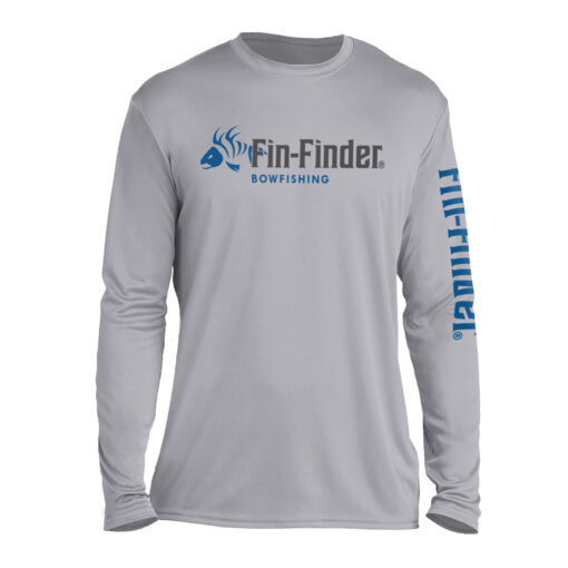 Fin Finder Skulls Performance Longsleeve Grey 2X-Large - Image 2