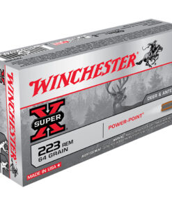 Winchester Super-X Rifle Ammo 223 Rem 64 gr. Power-Point 20 rd.