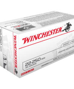 Winchester USA Rifle Ammo 22-250 Rem. 45 gr. JHP 40 rd.