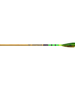 Black Eagle Vintage Traditional Arrows .005 400 Green/Yellow Feathers 6 pk.