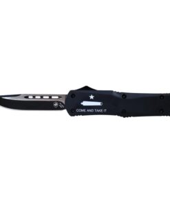 Templar Knife Large Come And Take It OTF Knife 3-1/2" Drop Point Blade Black