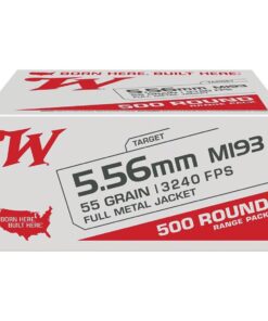 Winchester USA Lake City M193 Rifle Ammunition 5.56mm 55 gr. FMJ 3240 fps 500/ct (Bulk Box)