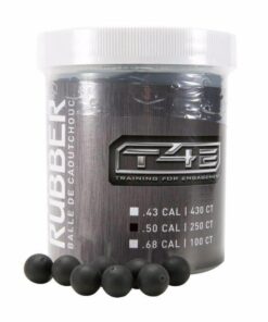 Umarex T4E Rubberball .50 Cal Ammo 250/Ct - Black