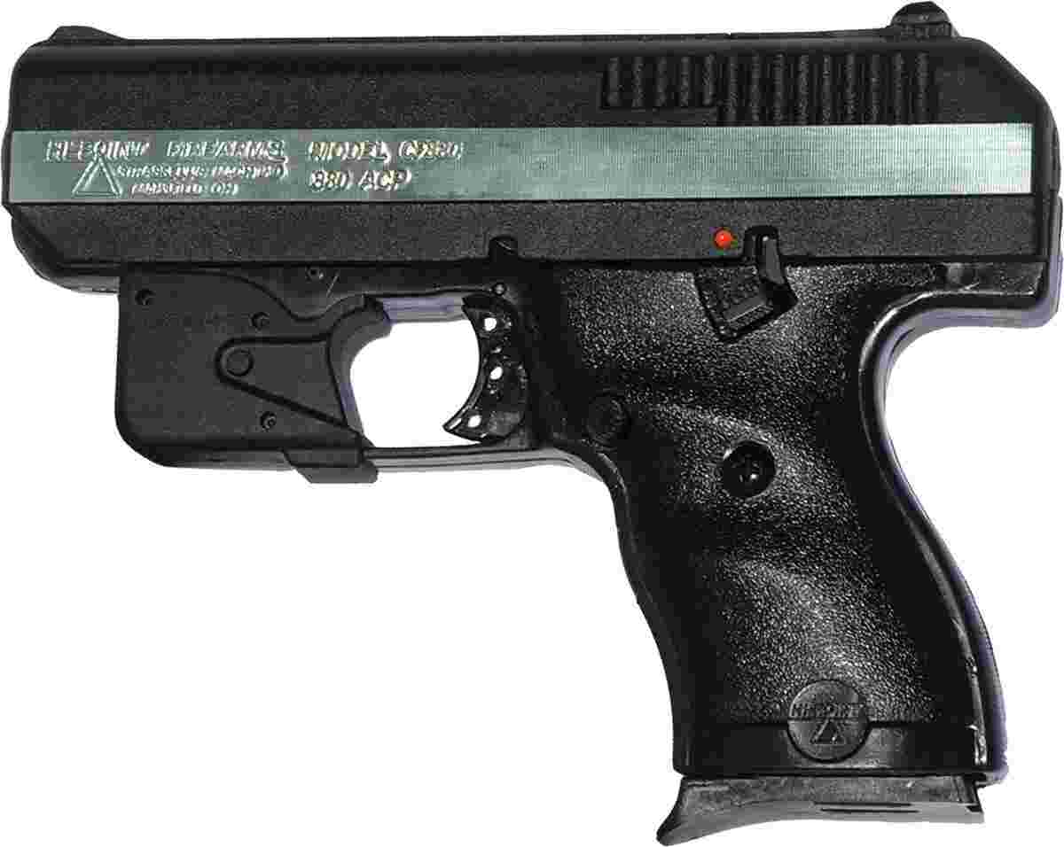 380 gun w/trigger-guard-mount laser 8 shot 3.5IN BBL BLK/SLV