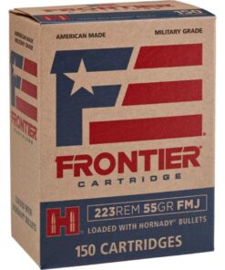 Hornady Frontier Rifle Ammunition .223 Rem 55 gr FMJ 3240 fps 150/ct (Oriented)