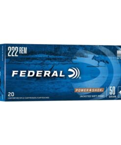 Federal Power-Shok Rifle Ammunition .222 Rem 50 gr SP 3140 fps - 20/ct