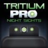 Truglo Tritium Pro Night Sights Fit Novak LoMount .270 Front .500 Rear - White Outline Front/Rear Green 2 | Utah Fast