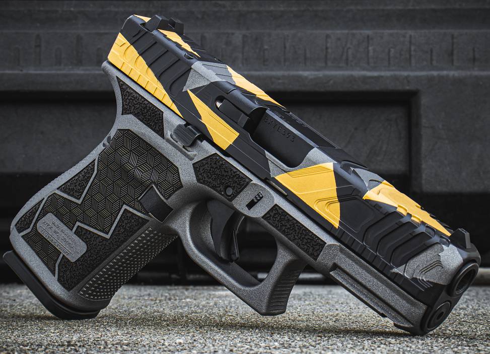 GLOCK 19 G19 GEN 5 RMR CUT HGA 9MM 4.0 IN BBL FS 5LB 3 15RD MAG GEODESIC CAMO HYBRID STIPPLE - Glock
