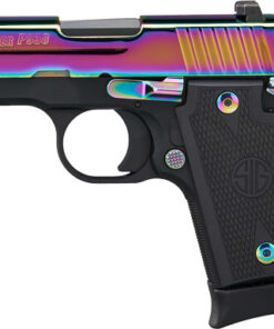 SIG P938 9MM 3" SAO SIGLITE - (1)7RD G10 TITANIUM RAINBOW