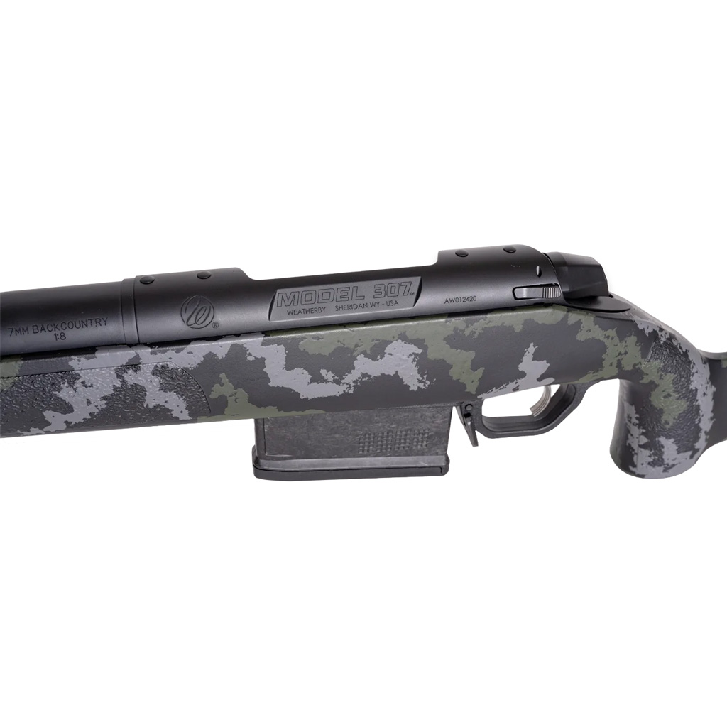 Weatherby 307 Range XP2 Rifle 7mm Backcountry 20 in Grn/BLK/Grey w/Brake RH 3 Weatherby 307 Range XP2 Rifle 7mm Backcountry 20 in Grn/BLK/Grey w/Brake RH - Image 3