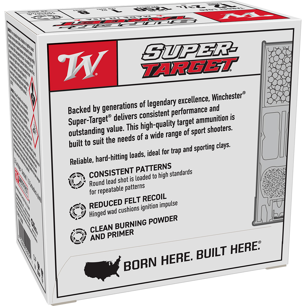 Winchester Super Target Load 12 ga. 2 3/4 in.1 oz. 8 Shot 25 rd. 1 Winchester Super Target Load 12 ga. 2 3/4 in.1 oz. 8 Shot 25 rd.