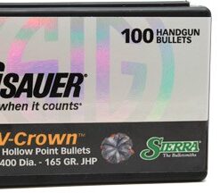 SIERRA BULLETS 10MM .400 - 165GR JHP SIG V-CROWN 100CT
