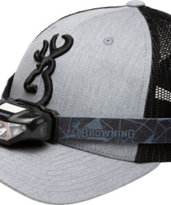 BROWNING CAP/HEADLAMP COMBO - GRAY/BLK W/100 LUMEN LIGHT