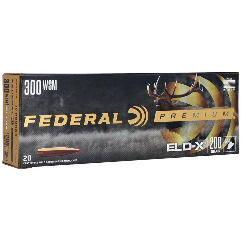 Federal Premium ELD-X Rifle Ammunition .300 WSM 200gr PT 2820 fps 20/ct 1 Federal Premium ELD-X Rifle Ammunition .300 WSM 200gr PT 2820 fps 20/ct