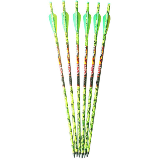 SA Sports Bang Sticks Crossbow Bolt 20 in. Hi Vis Neon Camo 6 pk. - Image 2