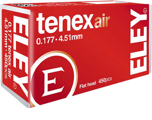 ELEY TENEX AIR PELLETS 177 - 4.51MM 8.2 GRAINS 450-PACK 1 ELEY TENEX AIR PELLETS 177 - 4.51MM 8.2 GRAINS 450-PACK