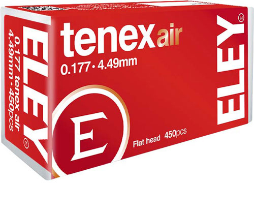 ELEY TENEX AIR PELLETS 177 - 4.49MM 8.2 GRAINS 450-PACK 1 ELEY TENEX AIR PELLETS 177 - 4.49MM 8.2 GRAINS 450-PACK