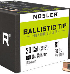 NOSLER BULLETS 30 CAL .308 - 168GR BALLISTIC TIP 50CT